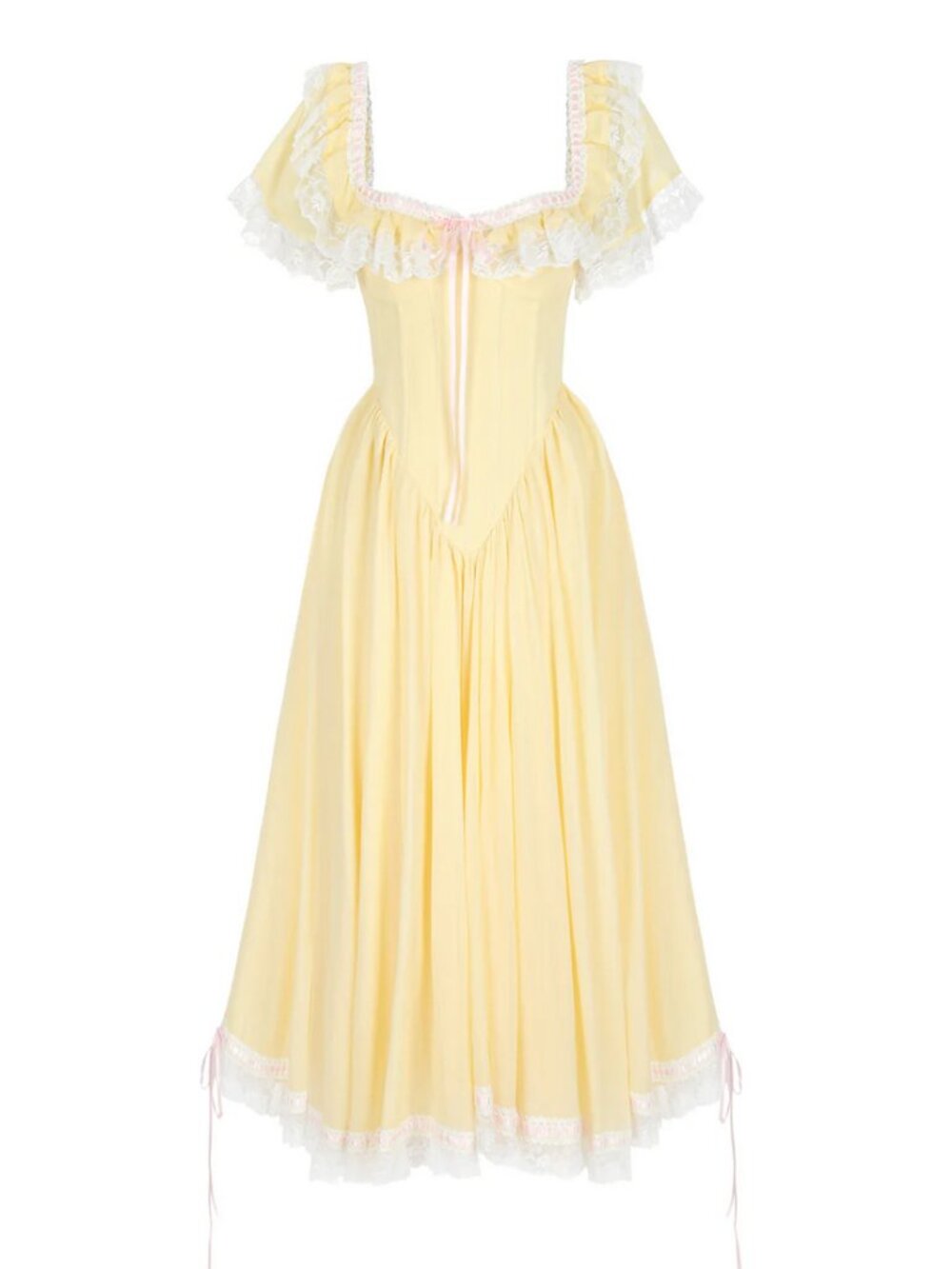 Selkie Cupid Dress in Custard Yellow